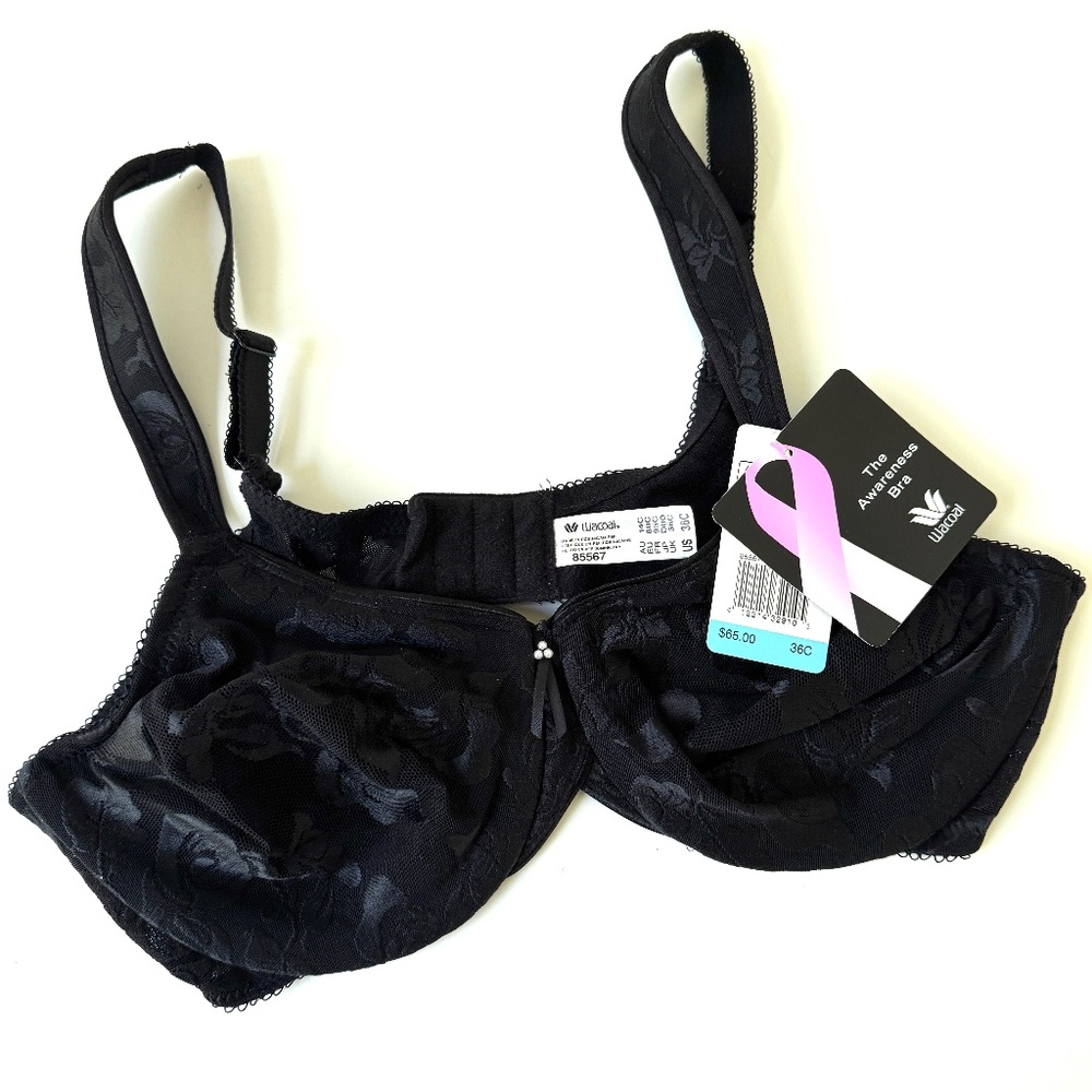 Wacoal "The Awareness" Underwire Bra #85567 Black - Size 36C - New with Tags